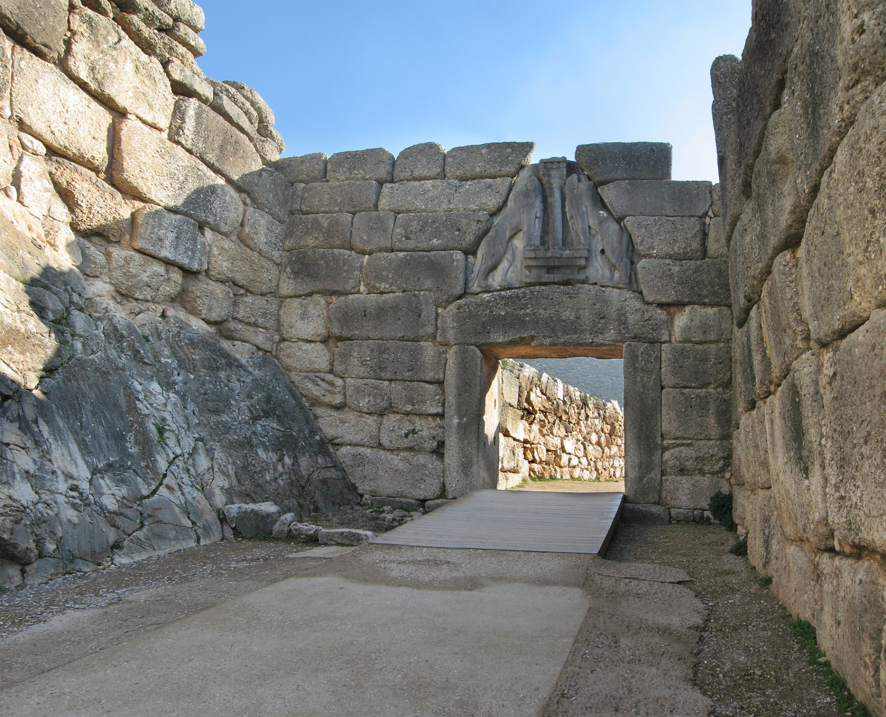 The Lion Gate at the citadel of Mycenae